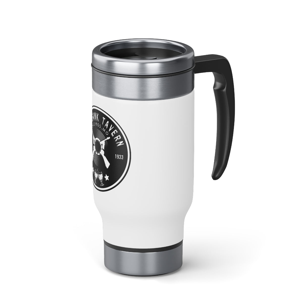 Stainless Steel Travel Mug with Handle, 14oz